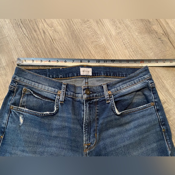 Hudson Blake Slim Straight Jeans Mens Size 34 Blue Denim Pockets Stretch - Picture 5 of 8